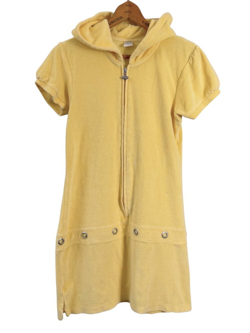 Y2K Venus Terry Cloth Hooded Swim Cover Up Dress S